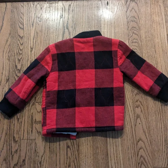 Adorable Warm GAP Plaid Fleece Jacket- 2T - Picture 4 of 4